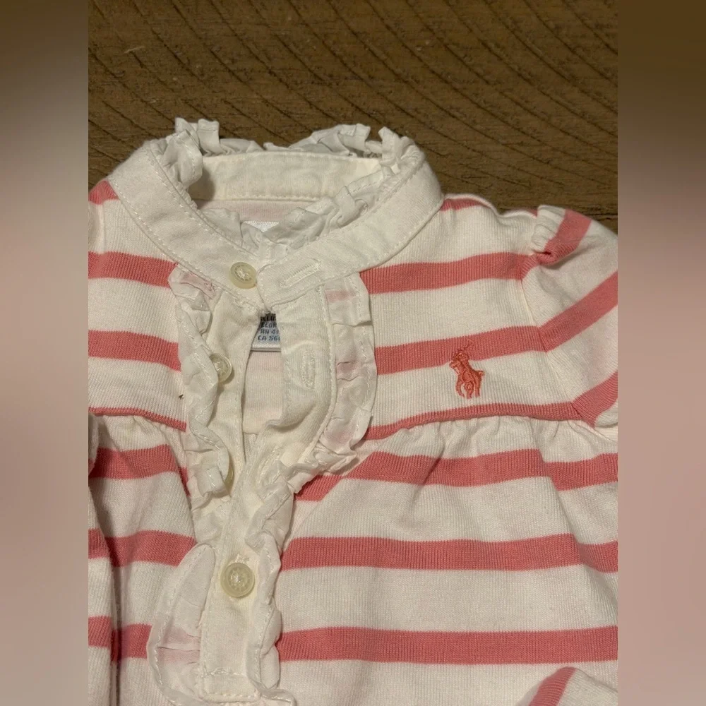 Ralph Lauren Collared Onesie 6M - Picture 3 of 4